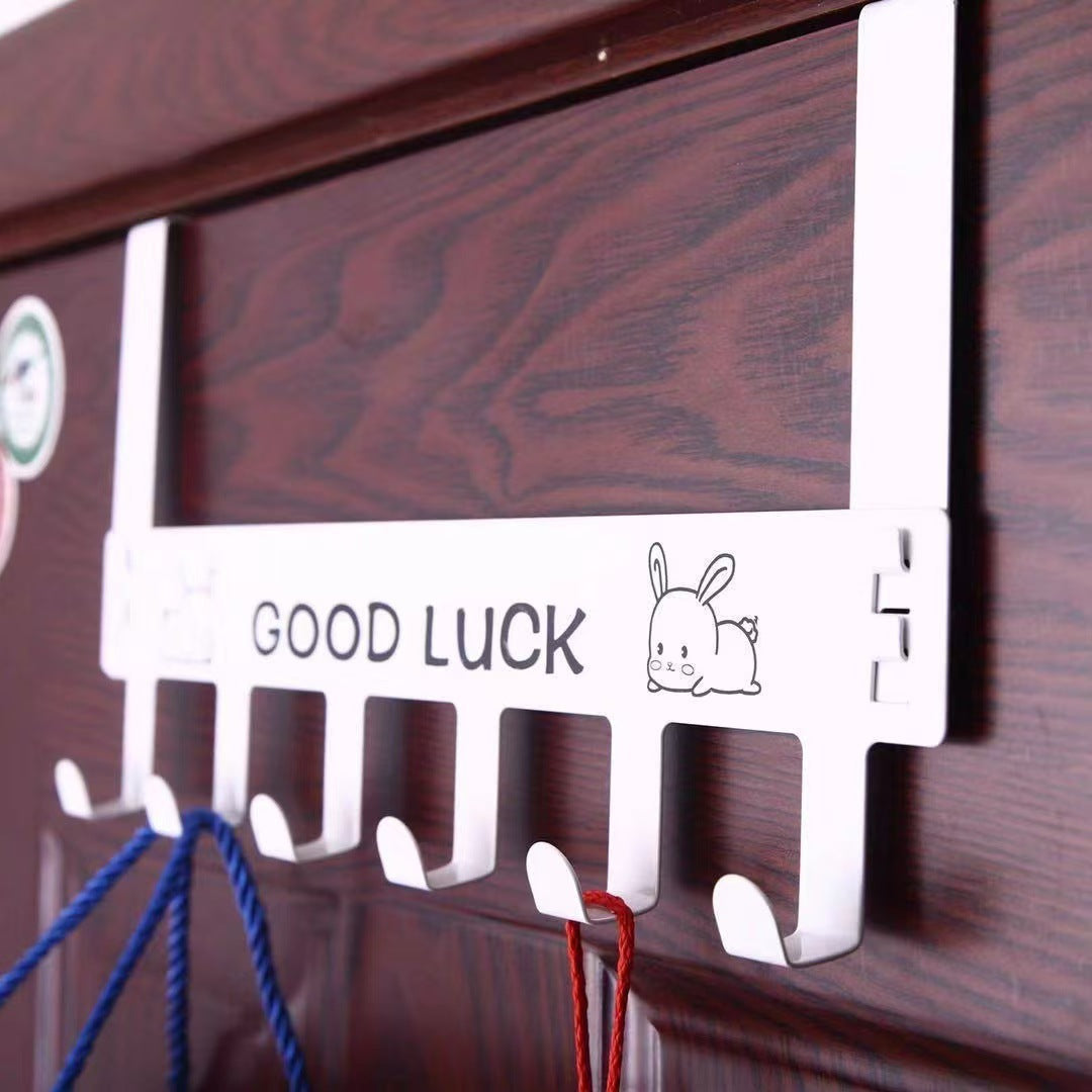 Silent door rear hook Door back hanger No punching Load-bearing door rear shelf Door storage rack Coat hook