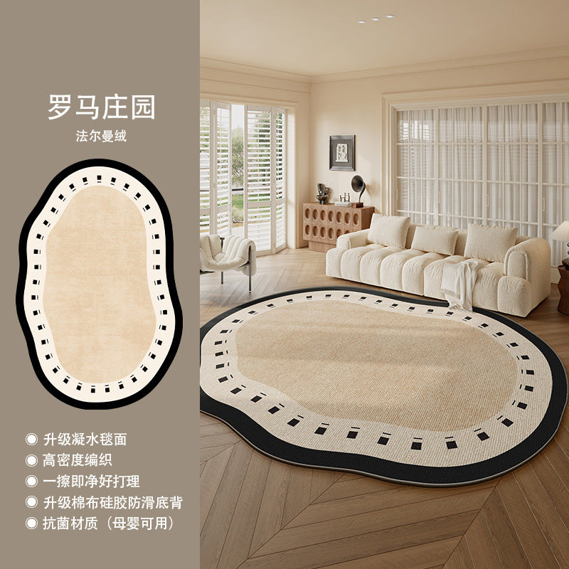Distributed carpet living room no-wash and wipeable new arrival medieval style frenchretro special-shaped irregular stain-resistant bedroom floor mat