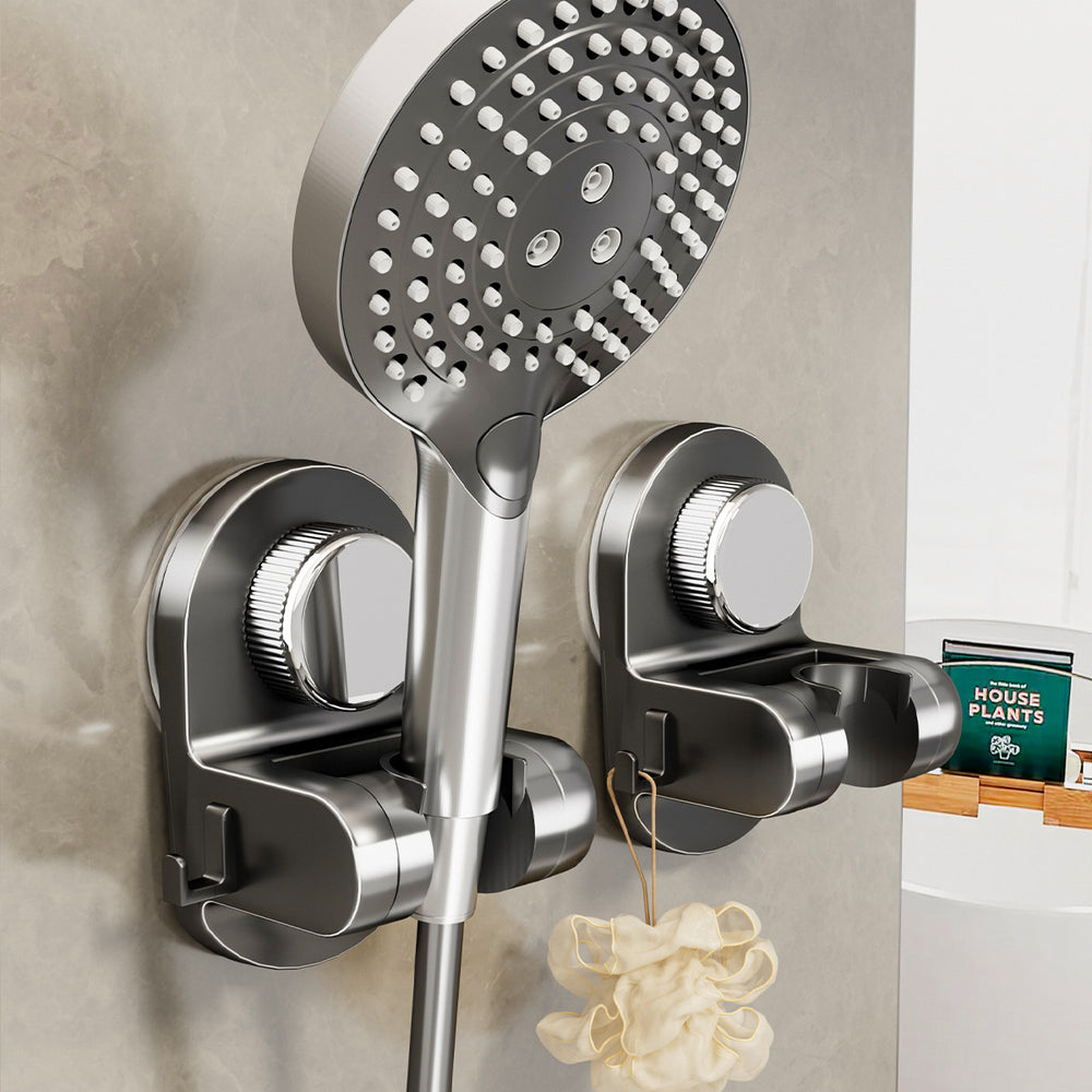 Suction cup shower head holder - no drilling, universal, movable, bathroom, home, kids, fixed, shower head base