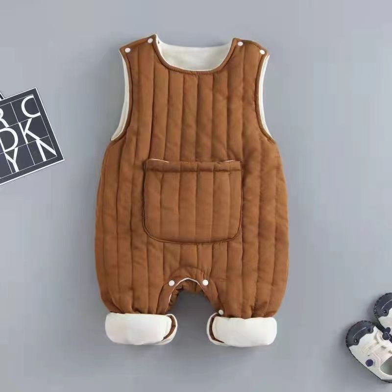 Baby rompers, overalls, and fleece-lined pants - newborn & toddler outerwear for autumn/winter