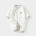 Babibele quilted romper - lightweight cotton bodysuit for newborns, seamless design, pure cotton butterfly romper, crawling suit, infant and toddler clothing