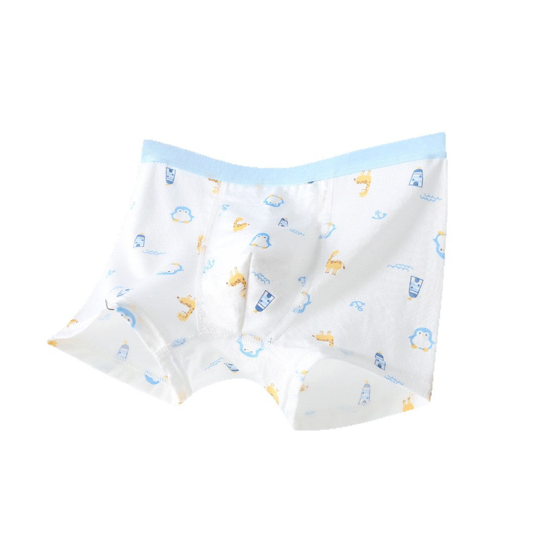 Modal boys underwear summer thin children's flat angle antibacterial crotch boxer shorts boy baby 100% cool