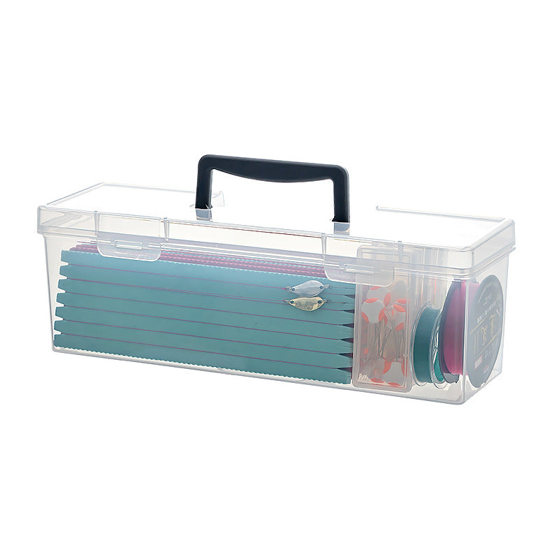 Portable Portable String Hook Storage Box Plastic Fishing Tackle Accessories Box Transparent Wire Winding Board Storage Outdoor Fishing Supplies