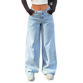 Fashionloosejeans women's new hot selling stylish street raw edge workwear pants washed fashion raw edge jeans