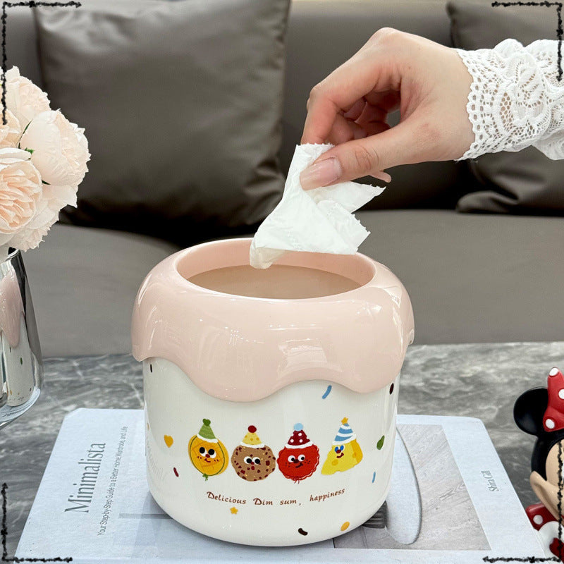 Hot Sale Desktop Trash Can Cute Small Office Storage Table Trash Box Mini Bedside Living Room Desk Paper