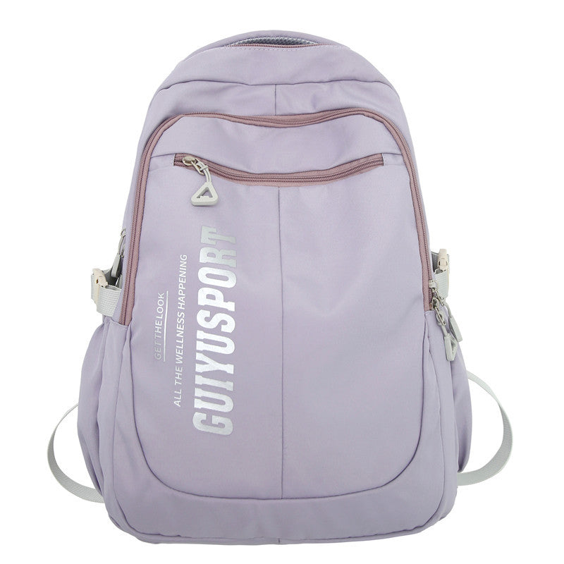 New Korean version of junior high school student schoolbag large capacity lightweight outdoor leisure bag trendy men's and women's backpack