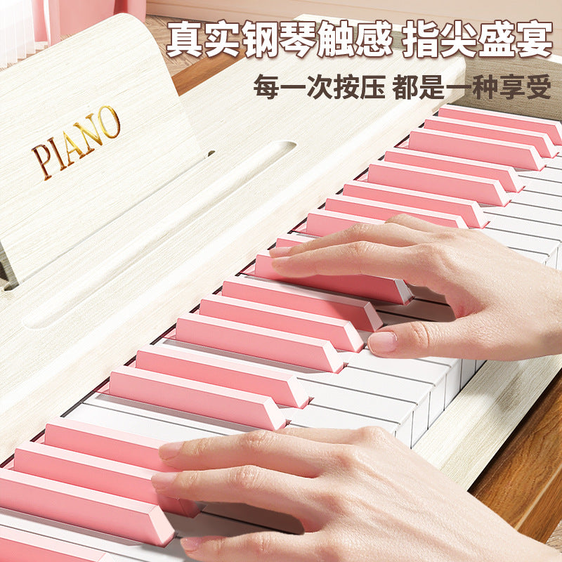 Household wooden mini piano kids electronic keyboard beginner girl baby infant toddler first birthday boy toy gift