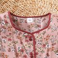 Summer girls' dress - new cross-border export style: french retro floral print, slim-fit, short-sleeve princess dress