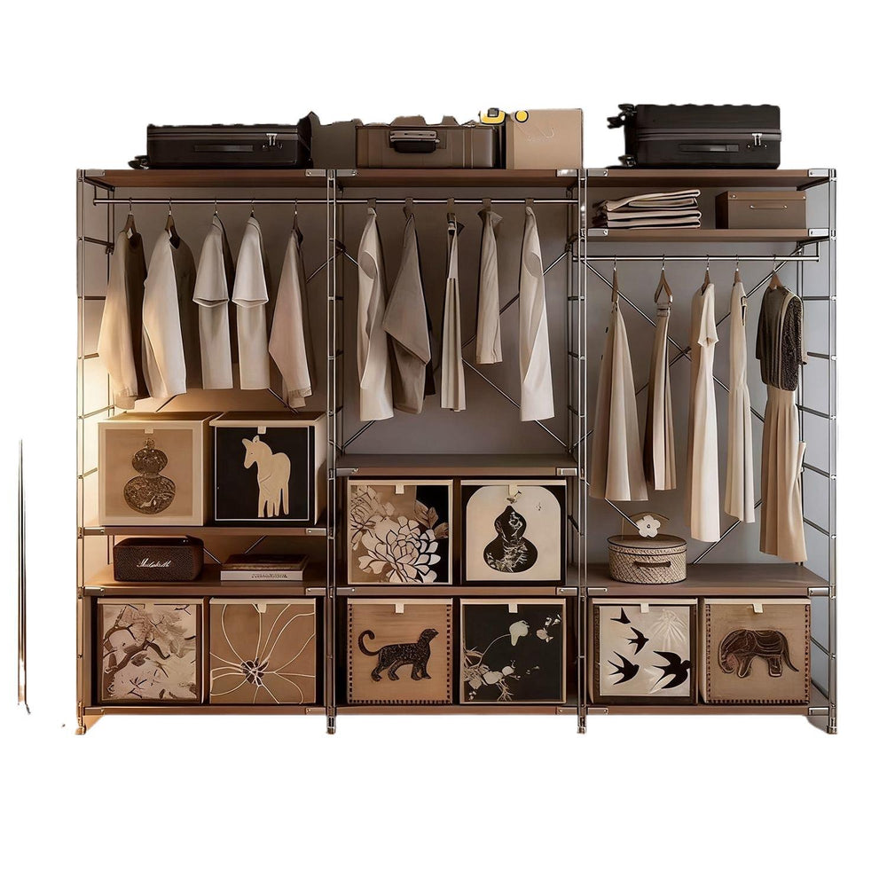 Coat rack, clothes rack, storage, walk-in closet, floor-standing wardrobe, bedroom, open japanese style clothes rack, step-in for home shelf