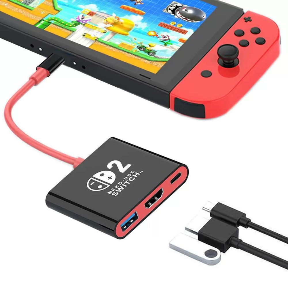 Nintendo switch type-c tv projection expansion dock - portable gaming console docking station