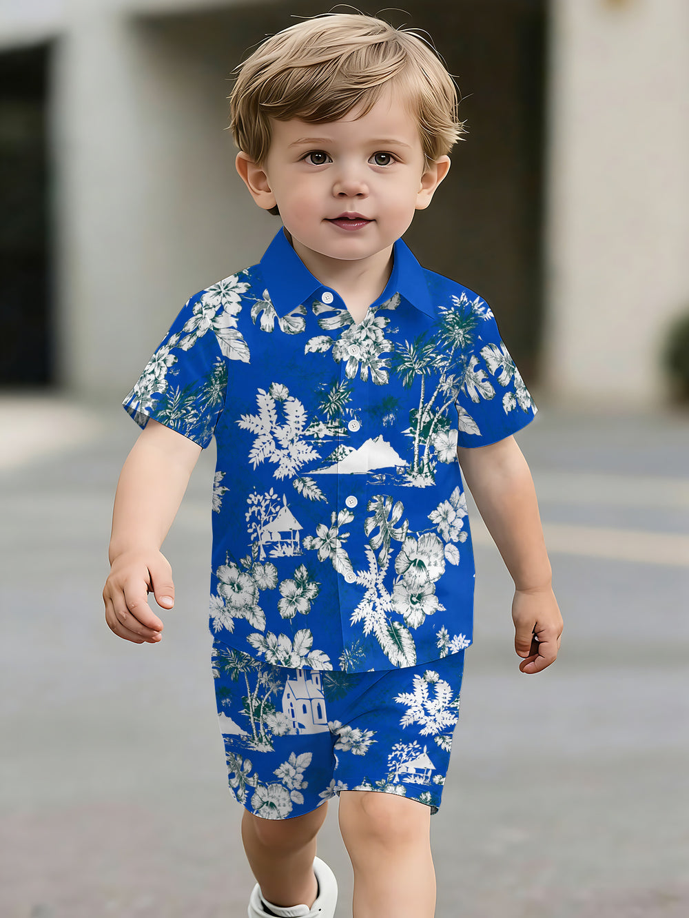 hot-selling children's short-sleeved shirt set, casual shirt set, summer simple stripes, dropshipping available