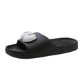 2024new arrival women's summer home cartoon big-eyed bird thick sole one-word casual beach slippers for women