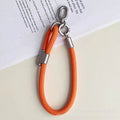 Adjustable polyester wrist lanyard - durable anti-loss phone strap with short chain, sturdy double buckle, and clip for outdoor use
