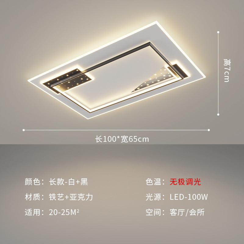 [Strict selection] 2025 new living room lamp hall led ceiling lamp Internet celebrity modern simple atmosphere bedroom lamp