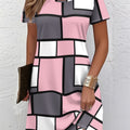wholesale women's short-sleeved dresses, fashionable women's dresses for spring, summer, and autumn, new cross-border printed designs