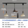 New arrival art french medieval style restaurant chandelier with fan adjustable magnetic track bar b&b creative chandelier