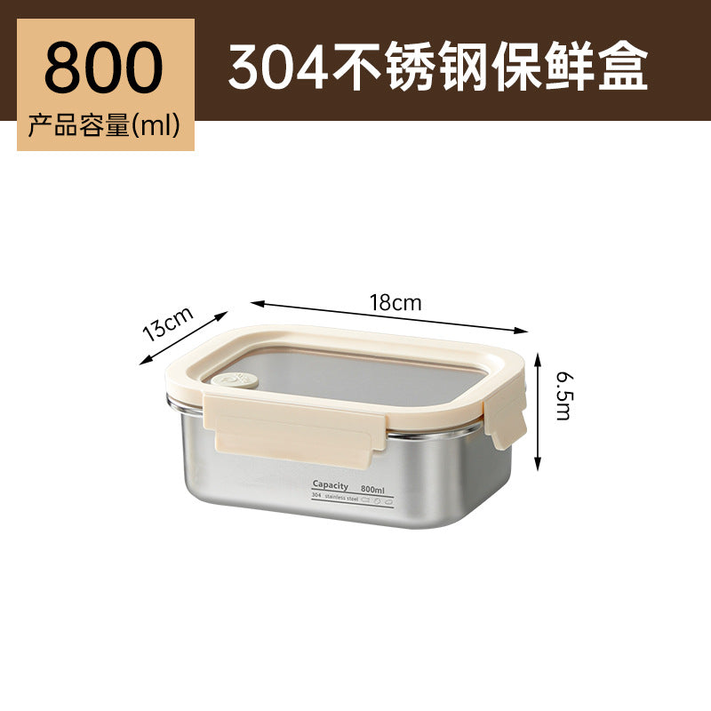 High-style stainless steel lunch box, microwave-safe bento box, perfect for office workers, and a food-sealing container