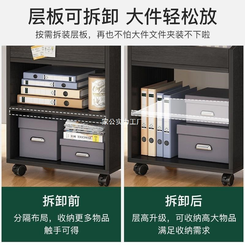 Office low cabinet Under the desk Storage cabinet Thickened combination lock Drawer Locker Printer base Iron cabinet