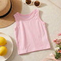 Kids' 100% cotton tank top - new summer collection: solid color, skin-friendly, sleeveless top for boys and girls. perfect for loungewear, sleepwear, and wholesale children's clothing