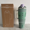 New owala 40oz double-drink insulated tumbler: large capacity, 304 stainless steel, outdoor vacuum straw, portable