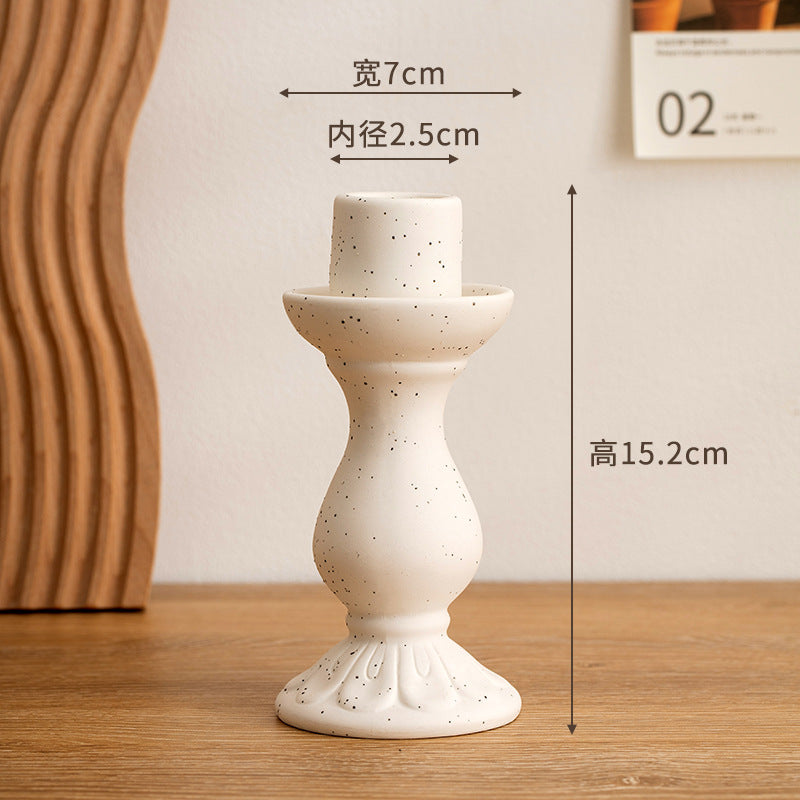 Nordic antique candle holder ceramic ornament simple home decoration festival desktop scented candle pedestal decoration props