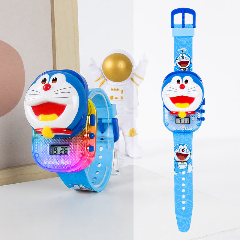 Kids' sliding cover cartoon music electronic watch - toy watch for boys and girls - kuromi style gift