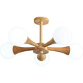 Magic bean bedroom chandelier modern casual japanese wabi-sabi style study ceiling lamp scandinavian creative walnut dining room lamp