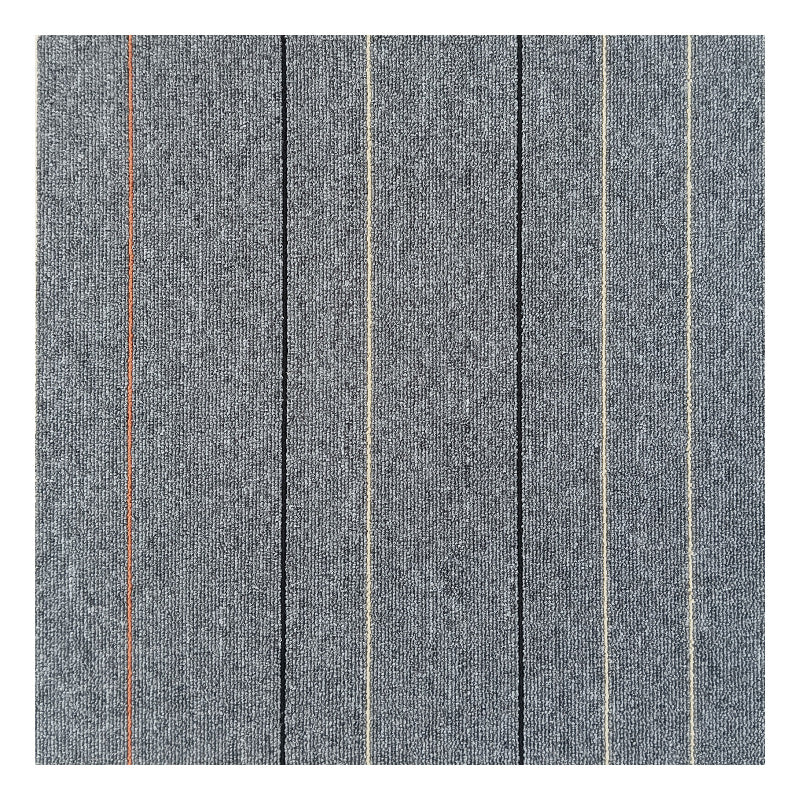 Ready-to-ship office modular carpet tiles - striped conference room carpet - commercial grade eco-friendly polypropylene carpet flooring