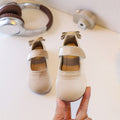 Customizable korean-style bowknot princess leather shoes for kids - bean shoes, baby's simple, stylish, and fashionable soft-soled flats