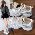 Dad shoes women's 2025 spring summer new arrivalfashioneasiest for match mesh breathable thick sole heightened casual sports shoes trendy