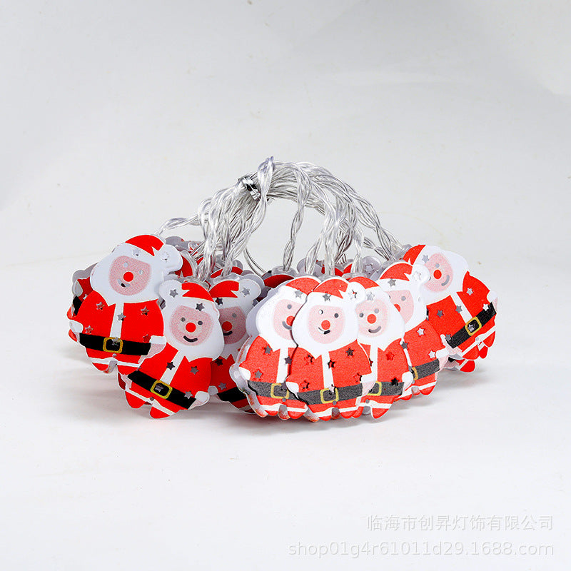Christmas decorative light string wrought iron deer bells snowflake set holiday lights store premium birthday girl baking