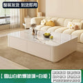 Cream style for home living room small apartment floor-standing tempered glass coffee table tv cabinet combination living room tv cabinet suit
