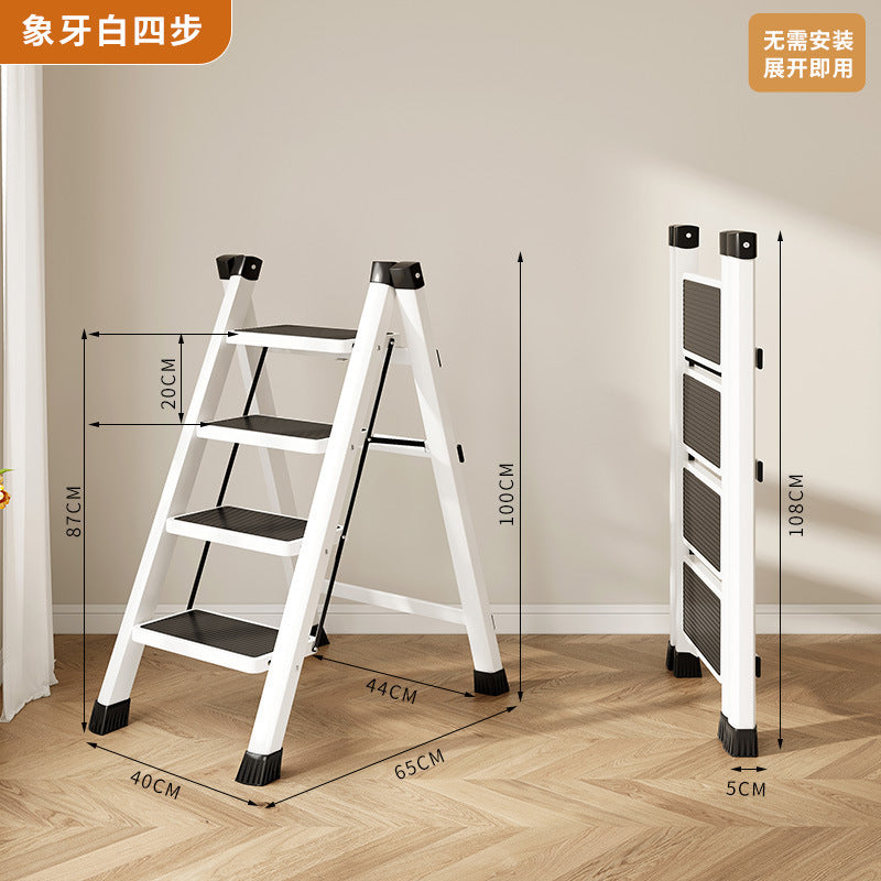 Ladder for homefoldable telescopic small lightweight three-step ladder stool multi-functional herringbone ladder step climbing ladder shrink ladder