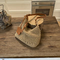 2026 new cross-border summer woven bag women's trendy fashionable literary tote bag large capacity shoulder bag