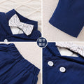 Boys' spring/autumn  new faux two-piece top, boys' british style gentleman solid color two-piece set, boys' outfit