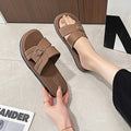 Wholesale women's spring/summer new arrivals: one-strap slides, new buckle roman sandals, women's non-slip house slippers