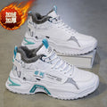 2024 winter new high-top men's shoes korean style trendy casual sports fleece-lined cotton shoes fashion sneakers dad shoes trendy sneakers