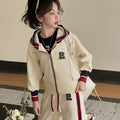 Girls' spring and autumn outfit set - new trendy style for girls, stylish spring jacket for older children, fashionable spring sportswear for kids