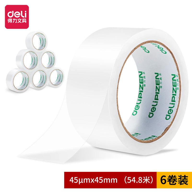 Deli Pinzheng series sealing tape 30901 scotch tape wholesale large sealing 6 cm wide tape 4.5