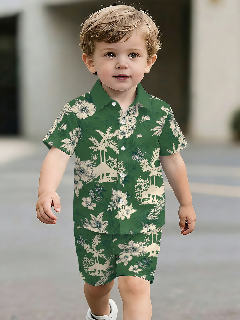 hot-selling children's short-sleeved shirt set, casual shirt set, summer simple stripes, dropshipping available