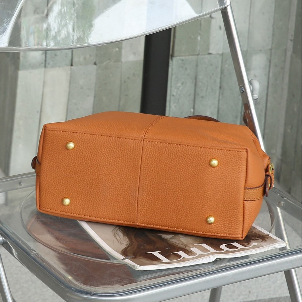Genuine leather women's tote bag togo cowhide handbag 2024 new trendy spring/summer large capacity commuter crossbody shoulder bag