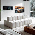 Double-sided back-to-back straight row sofa booth clothing store beauty salon hotel lobby horizontal lounge reception area