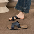 Summer new arrival: cross-strap everyday beach sandals - trendy, versatile, lightweight, and stylish beach slippers for women