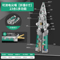 Baolian foldable electrical tester wire stripper - electrician's multi-tool: wire connector pliers, wire cutter, and stripping tool