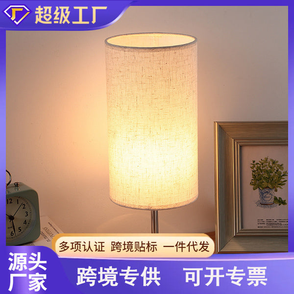Cross-border desk lamp Touch lamp USB charging desk lamp LED third-speed dimming bedroom bedside lamp Fabric decoration small desk lamp