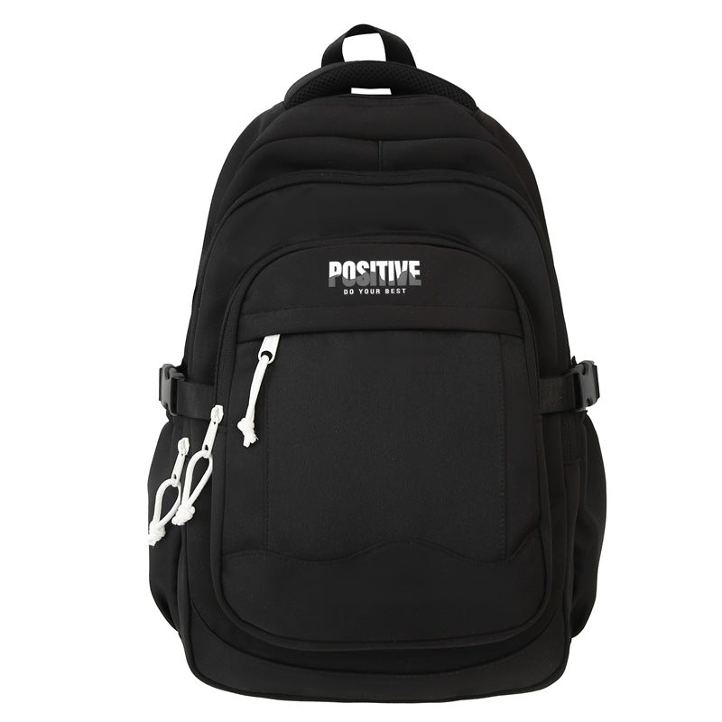 Autumnew arrival backpack female college student school bag high-looking contrast color dopamine sweet girl lightweight backpack