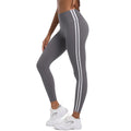 new arrivalstripes fitness tight high waist peach butt lift hot pants contrast color breathable sports running yoga pants women