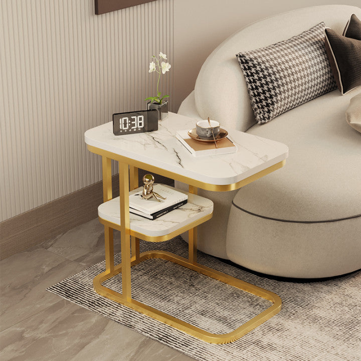 Sofa side table Mini small coffee table Living room Modern side cabinet Side cabinet Balcony storage Small table Light luxury square corner table
