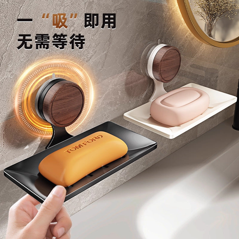 Gun gray bathroom soap dish creative drain space aluminum punch-free soap dish bathroom storage rack wall-mounted