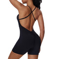 European and american sexy camisole sports bodysuit - one-piece casual running, butt-lifting, fitness, slimming yoga outfit